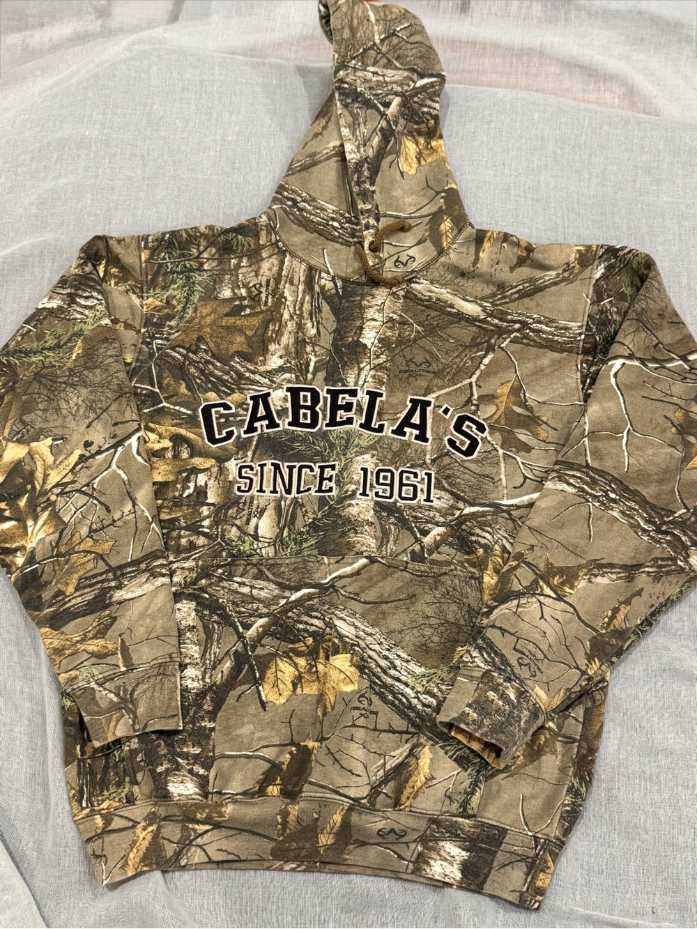 Men’s Cabela's Camo Realtree Hoodie Sz. M Outdoors Hunting Gorpcore